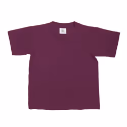 B&C Kids/Childrens Exact 150 Short Sleeved T-Shirt (Pack of 2) - 7-8, Burgundy