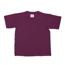 B&C Kids/Childrens Exact 150 Short Sleeved T-Shirt (Pack of 2) - 7-8, Burgundy