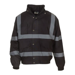 Yoko Mens Hi-Vis Bomber Jacket (Pack of 2) - 2XL, Black