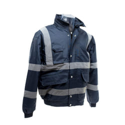 Yoko Mens Hi-Vis Bomber Jacket (Pack of 2) - 3XL, Navy Blue