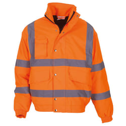 Yoko Mens Hi-Vis Bomber Jacket (Pack of 2) - 4XL, Hi Vis Orange