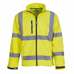 Yoko Mens Hi-Vis Softshell Jacket (Pack Of 2) - 4XL, Hi-Vis Yellow