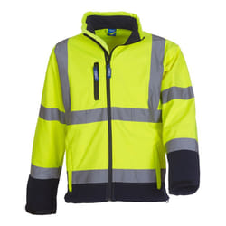 Yoko Mens Hi-Vis Softshell Jacket (Pack Of 2) - XL, Hi-Vis Yellow/Navy