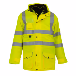 Yoko Hi Vis Multi-Function Breathable & Waterproof 7-In-1 Jacket (Pack of 2) - XL, Hi Vis Yellow