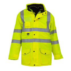 Yoko Hi Vis Multi-Function Breathable & Waterproof 7-In-1 Jacket (Pack of 2) - XL, Hi Vis Yellow