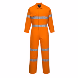 Yoko Hi-Vis Polycotton Coverall / Mens Workwear (Pack of 2) - M, Hi Vis Orange