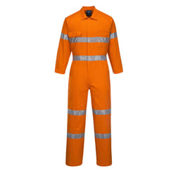 Yoko Hi-Vis Polycotton Coverall / Mens Workwear (Pack of 2) - S, Hi Vis Orange