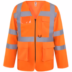 Yoko Mens Executive Hi-Vis Long Sleeve Safety Waistcoat (Pack of 2) - XL, Hi Vis Orange