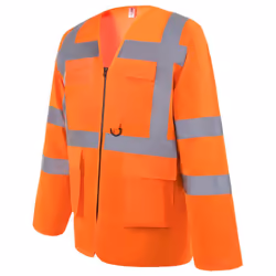 Yoko Mens Executive Hi-Vis Long Sleeve Safety Waistcoat (Pack of 2) - XL, Hi Vis Orange