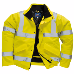 Portwest Unisex Hi-Vis Bomber Jacket (S463) / Workwear / Safetywear (Pack of 2) - XL, Yellow