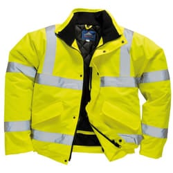 Portwest Unisex Hi-Vis Bomber Jacket (S463) / Workwear / Safetywear (Pack of 2) - XL, Yellow