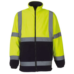 Yoko Mens Hi Vis Heavyweight Fleece Jacket (Pack of 2) - S, Yellow/ Navy
