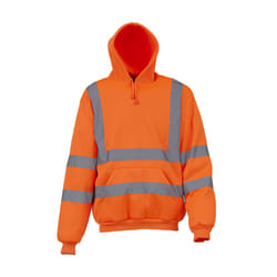 Yoko Mens High Visibility Pull-Over Hoodie (Pack of 2) - L, Orange