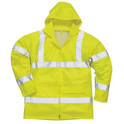 Portwest Hi-Vis Rain Jacket (H440) / Safetywear / Workwear (Pack of 2) - L, Yellow