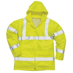 Portwest Hi-Vis Rain Jacket (H440) / Safetywear / Workwear (Pack of 2) - XL, Yellow