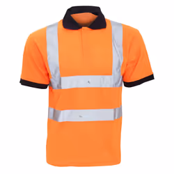 Yoko Hi-Vis Short Sleeve Polo Shirt / Mens Workwear (Pack of 2) - 2XL, Hi Vis Orange