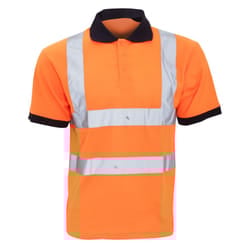 Yoko Hi-Vis Short Sleeve Polo Shirt / Mens Workwear (Pack of 2) - 2XL, Hi Vis Orange
