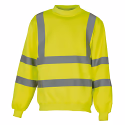 Yoko Unisex Hi-Vis Heavyweight Sweatshirt (Pack of 2) - S, Hi-Vis Yellow