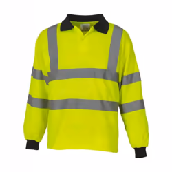 Yoko Ladies/Womens Hi-Vis Long Sleeve Polo Shirt (Pack of 2) - 2XL, Hi-Vis Yellow