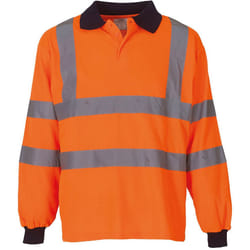 Yoko Ladies/Womens Hi-Vis Long Sleeve Polo Shirt (Pack of 2) - M, Hi Vis Orange