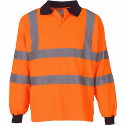Yoko Ladies/Womens Hi-Vis Long Sleeve Polo Shirt (Pack of 2) - S, Hi Vis Orange