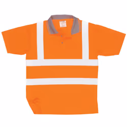 Portwest Unisex Hi Vis Polo Shirt / Workwear / Safetywear (Pack of 2) - S, Orange