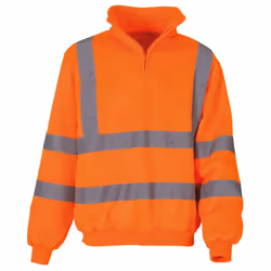 Yoko Mens Hi Vis 1/4 Zip Sweatshirt (Pack of 2) - 2XL, Orange