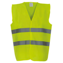 Yoko Mens Hi Vis 2 Bands Vest/Waistcoat (Pack of 2) - M, Yellow