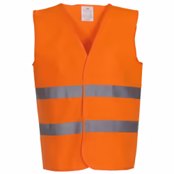 Yoko Mens Hi Vis 2 Bands Vest/Waistcoat (Pack of 2) - XL, Orange