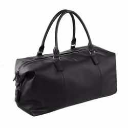 Quadra NuHude Faux Leather Weekender Holdall Bag (Pack of 2) - One Size, Black