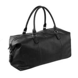 Quadra NuHude Faux Leather Weekender Holdall Bag (Pack of 2) - One Size, Black