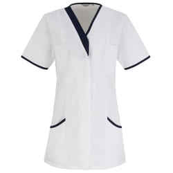 Premier Womens/Ladies Daisy Healthcare Work Tunic (Pack of 2) - 24UK, White/ Navy