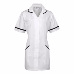 Premier Ladies/Womens Vitality Medical/Healthcare Work Tunic (Pack of 2) - 14, White/ Navy