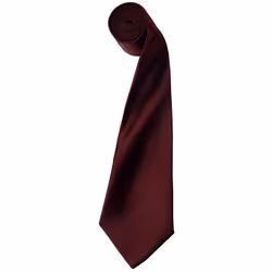 Premier Mens Plain Satin Tie (Narrow Blade) (Pack of 2) - One Size, Burgundy