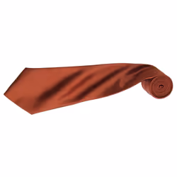 Premier Mens Plain Satin Tie (Narrow Blade) (Pack of 2) - One Size, Chestnut