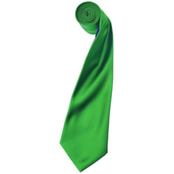 Premier Mens Plain Satin Tie (Narrow Blade) (Pack of 2) - One Size, Emerald