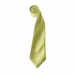 Premier Mens Plain Satin Tie (Narrow Blade) (Pack of 2) - One Size, Lime