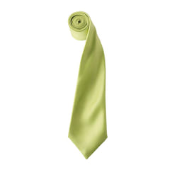 Premier Mens Plain Satin Tie (Narrow Blade) (Pack of 2) - One Size, Lime