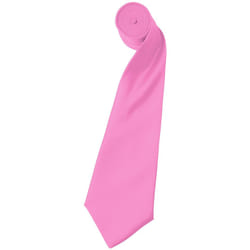 Premier Mens Plain Satin Tie (Narrow Blade) (Pack of 2) - One Size, Pink