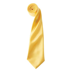 Premier Mens Plain Satin Tie (Narrow Blade) (Pack of 2) - One Size, Sunflower