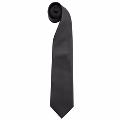 Premier Mens âColoursâ Plain Fashion / Business Tie (Pack of 2) - One Size, Black
