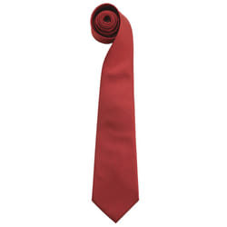 Premier Mens âColoursâ Plain Fashion / Business Tie (Pack of 2) - One Size, Burgundy