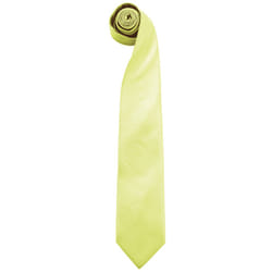 Premier Mens âColoursâ Plain Fashion / Business Tie (Pack of 2) - One Size, Lime