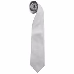Premier Mens âColoursâ Plain Fashion / Business Tie (Pack of 2) - One Size, Silver