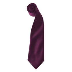 Premier Colours Mens Satin Clip Tie (Pack of 2) - One size, Aubergine