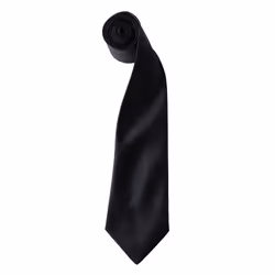 Premier Colours Mens Satin Clip Tie (Pack of 2) - One size, Black