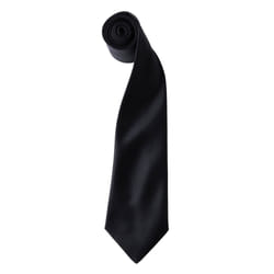 Premier Colours Mens Satin Clip Tie (Pack of 2) - One size, Black