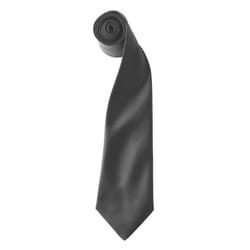 Premier Colours Mens Satin Clip Tie (Pack of 2) - One size, Dark Grey