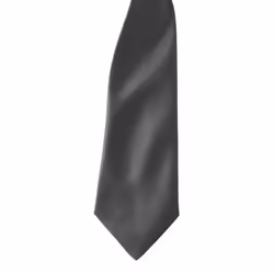 Premier Colours Mens Satin Clip Tie (Pack of 2) - One size, Dark Grey
