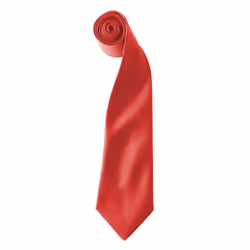 Premier Colours Mens Satin Clip Tie (Pack of 2) - One size, Red